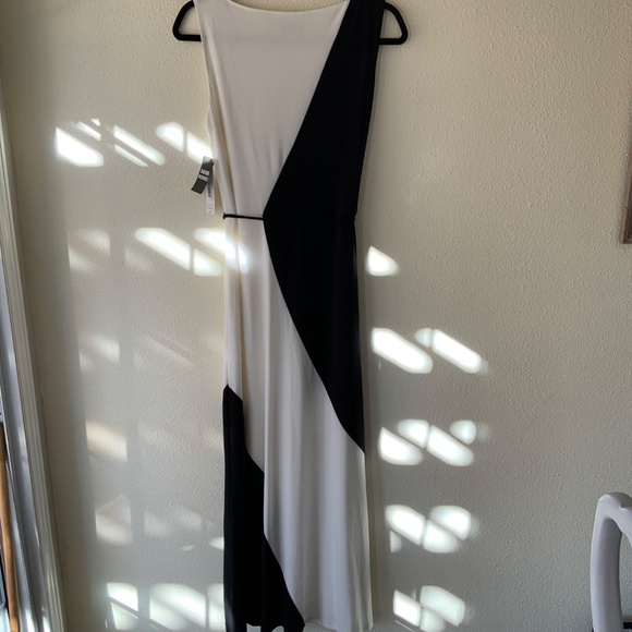 NEW! Sandra Darren Maxi Dress Black and White Size Small - Picture 10 of 10